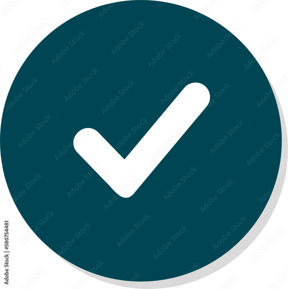 Poster checkmark and check icon. approve or deny line art for apps and websites and ui ux.