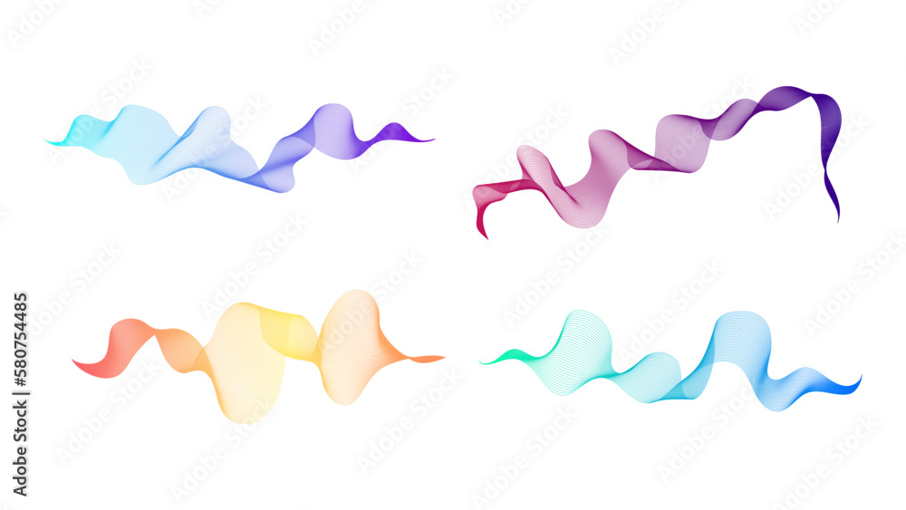 Poster abstract backdrop with wave gradient lines