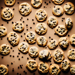 cookies background with circles