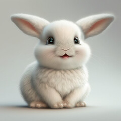 Fototapeta premium Funny little bunny, generative ai