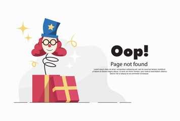 Internet network warning 404 Error Page or File not found for web page.