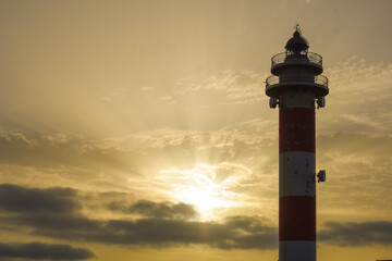 sunset next to El Tostón lighthouse in Fuerteventura