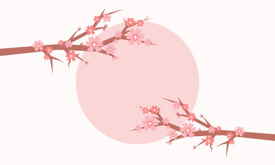 Beautiful Cherry Blossom Vector Background