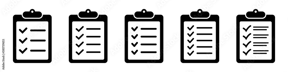 Poster clipboard and checklist icon. project management, questionnaire icon. to do list vector icon for web