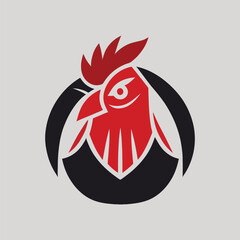 rooster logo illustration, mascot vector