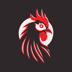rooster logo illustration, mascot vector