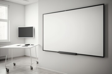 Fototapeta premium blank interactive whiteboard for education and office meeting