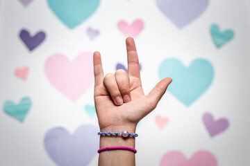 ASL I love you hearts