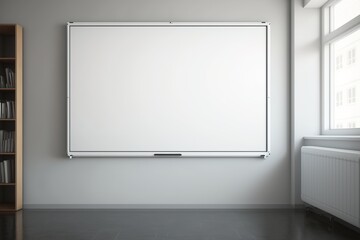 blank interactive whiteboard for education and office meeting