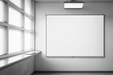 blank interactive whiteboard for education and office meeting