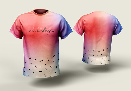 T-Shirt Mockup with Editable Background