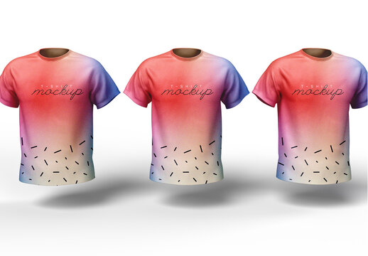 Colorful T-Shirt Mockup Set &ndash; For Apparel Branding and Clothing Line Presentation