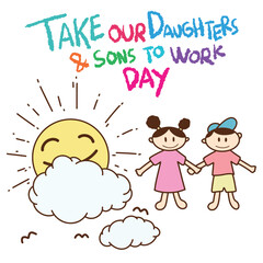 Take Our Daughters & Sons To Work Day vector