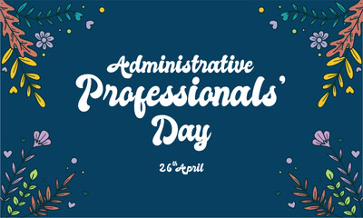 Administrative Professional Day Vector Template - obrazy, fototapety, plakaty