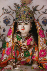 Fototapeta na wymiar Hindu temple murthi (statue) depicting Radha. India.