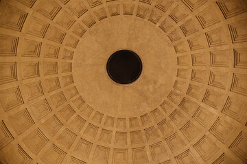 Obraz na płótnie Canvas Pantheon ceiling, Rome. Italy.