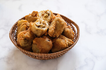 tahu isi or fried tofu filled vegetables