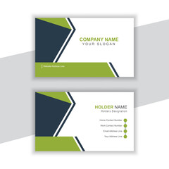 Abstract business card design template. For professional business.