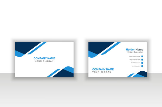 Two color attractive business card design in creative concept.
