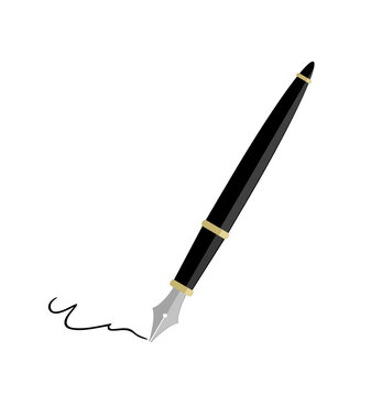 VECTOR ILLUSTRATION OF THE FOUNTAIN PEN.