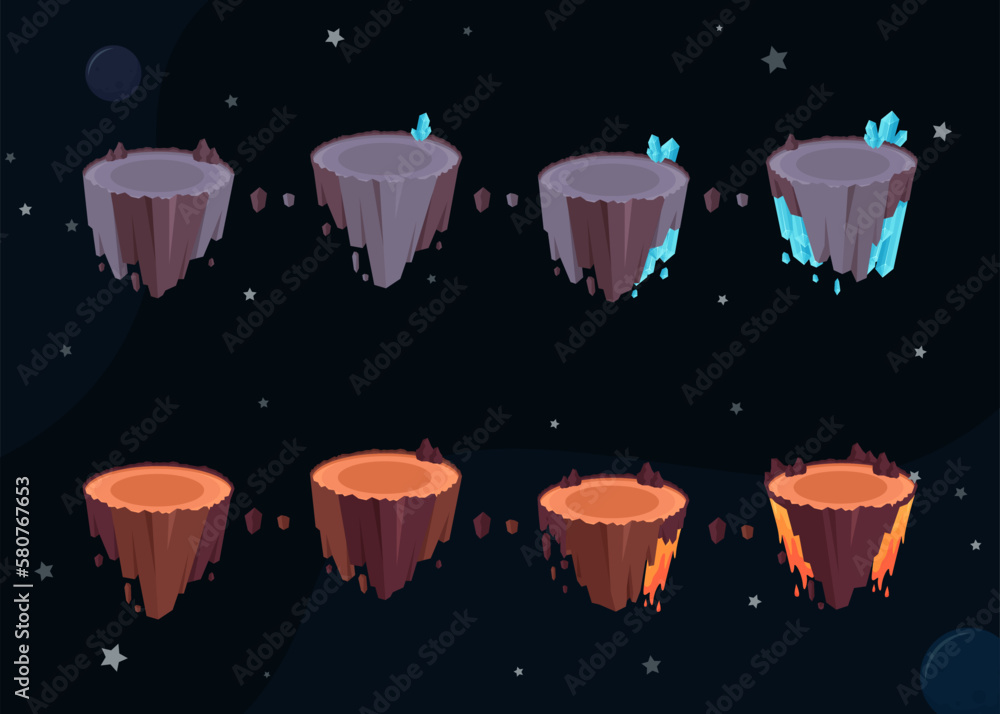 Aufkleber stage game level map design for arcade computer and mobile phone