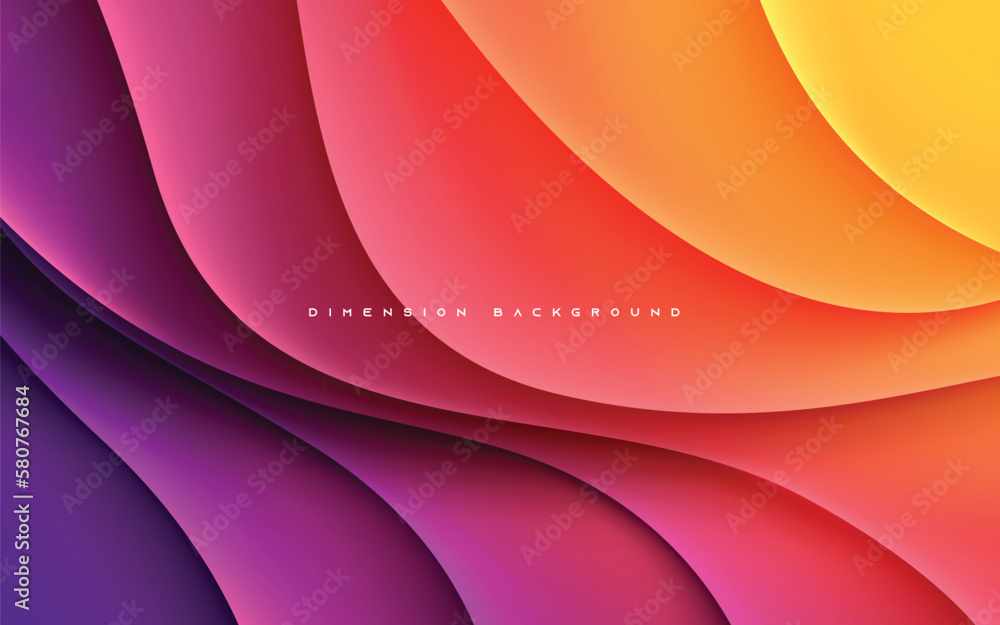 Poster abstract colorful wavy gradient background smooth color