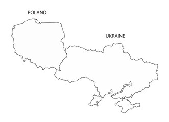 MAP POLAND AND UKRAINE