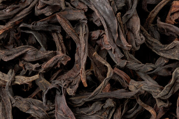 Black tea close-up macro