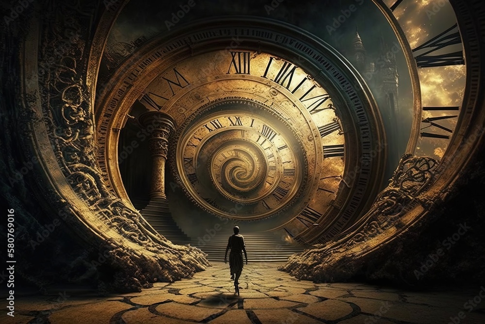 Poster the fabled labyrinth of time - an impressive sight beyond reason generative ai