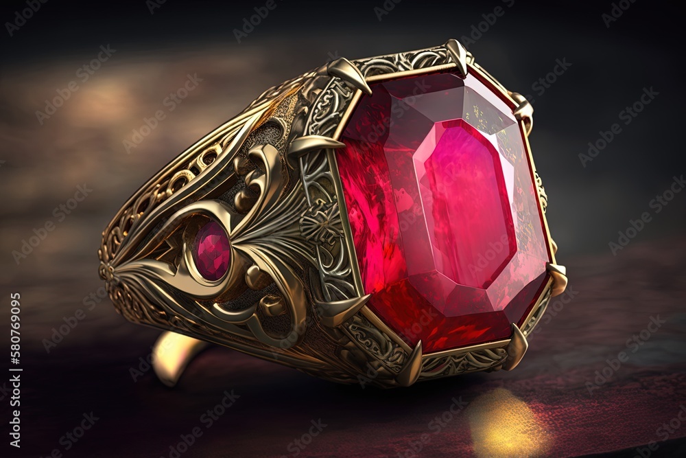 Poster the magical ruby ring of abundance generative ai