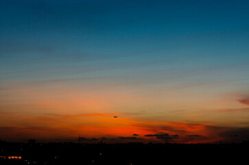 sunset gradient texture yellow, orange and blue