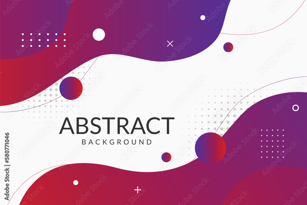 Poster colorful geometric template banner with gradient color liquid shape.