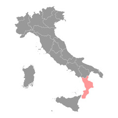 Fototapeta premium Calabria Map. Region of Italy. Vector illustration.