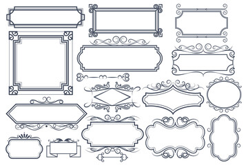 Various styles of text boxes are designed for use in comics and illustrations