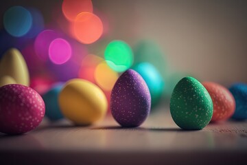 Bokeh Easter Sunday: Dreamy Photography and Vibrant Colors - AI generated