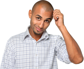 Portrait of a Man Scratching his Head