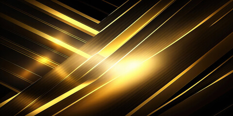 abstract background with golden stripes, generative ai