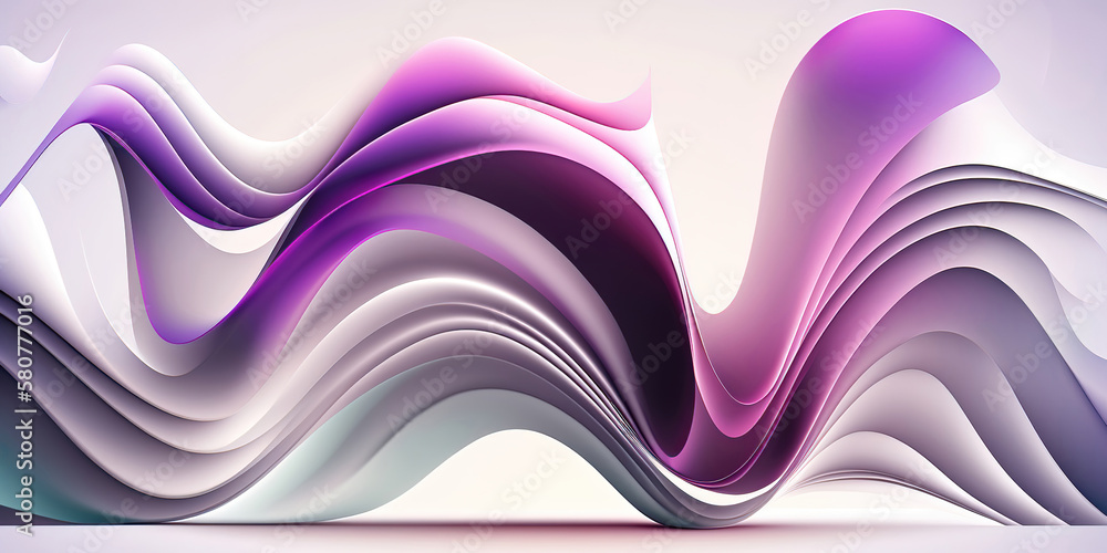 Canvas Prints abstract background with waves, generative ai