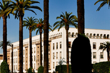 Fototapeta premium La nouvelle ville di Rabat, quartiere moderno con architetture coloniali