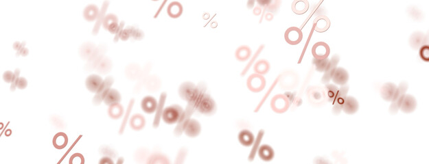 percent shopping digital in hand 3d.