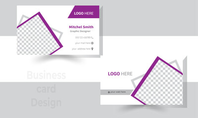 Modern clean Profession business card template. Flat Design abstract vector busiess care for business
and personal use