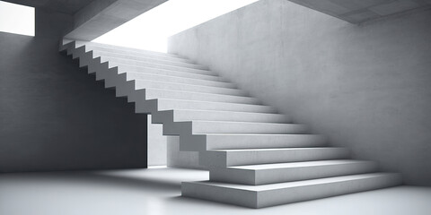 concrete stairway to the light, generative ai