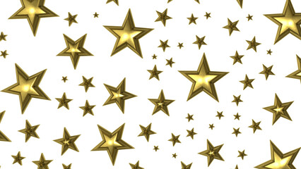 XMAS Stars - Holiday golden decoration, glitter frame isolated -