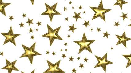 XMAS Stars - Holiday golden decoration, glitter frame isolated -