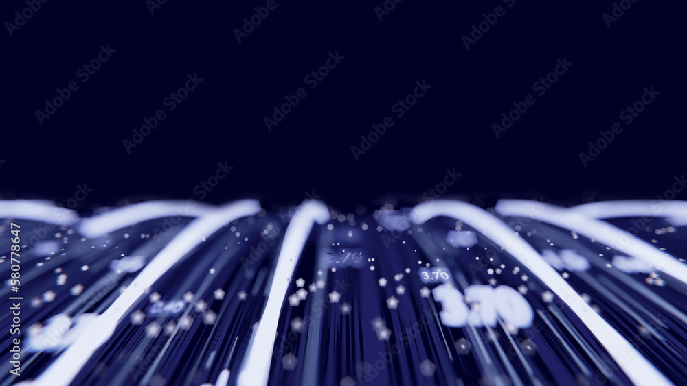 Poster big data digital business hitech background/ 4k animation of an abstract wallpaper big data business
