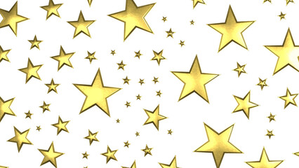 XMAS Stars - Holiday golden decoration, glitter frame isolated -