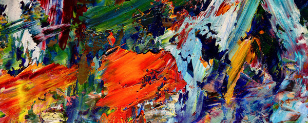 Color texture. Hand drawn oil painting on canvas. Abstract art background. Modern, contemporary art. Colorful canvas. Wall decor background	
