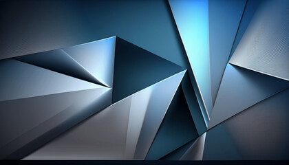 abstract blue geometric background AI generated