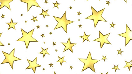 XMAS Stars - Holiday golden decoration, glitter frame isolated -