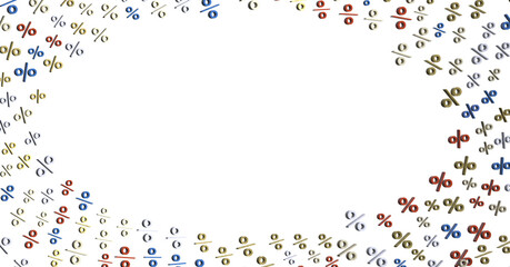 Sales icons floating in the air 3D rendering